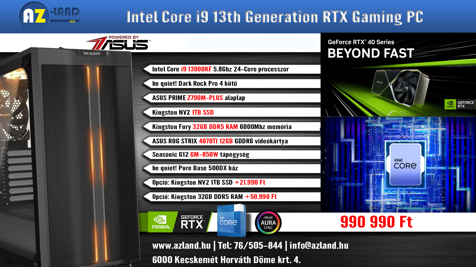 Intel Core i9 13th Generation RTX Gaming PC